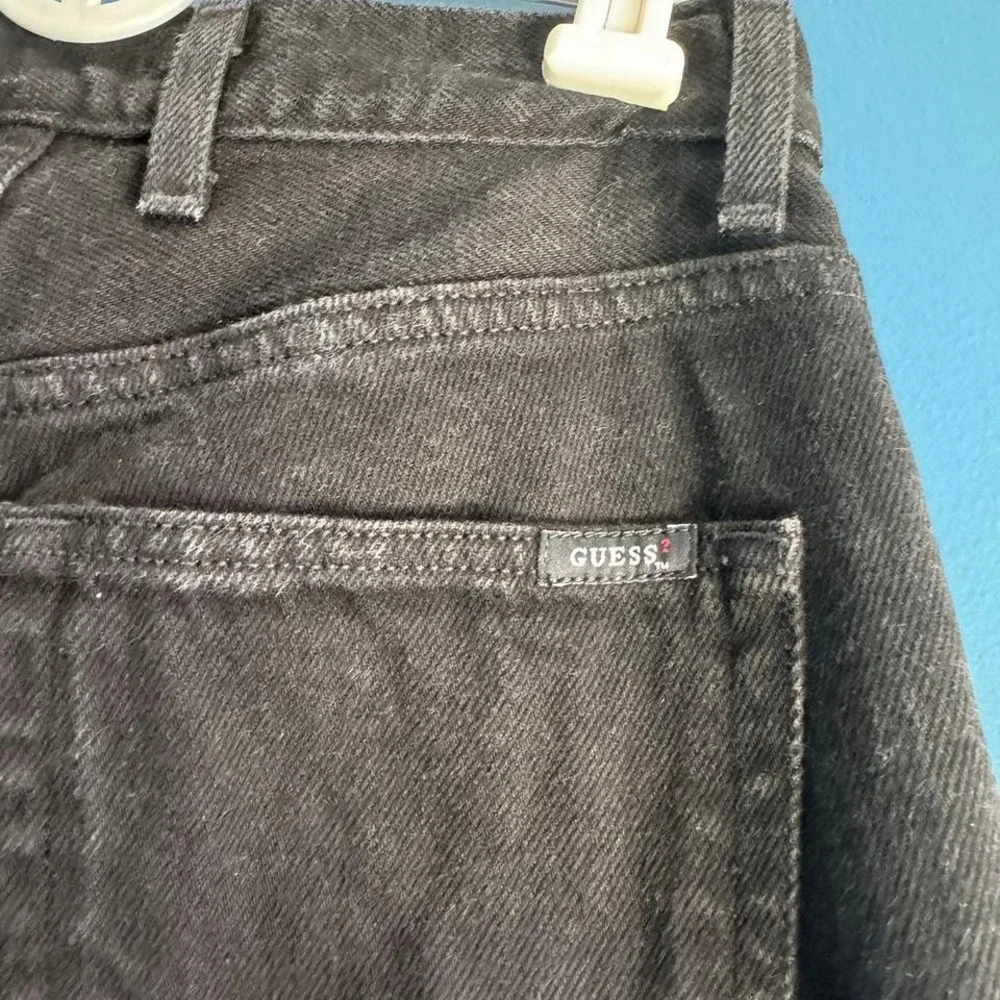 Vintage 90s Guess Jeans Women's Size 26 Denim Black Cotton Mid Rise‎ Grunge - Picture 7 of 8